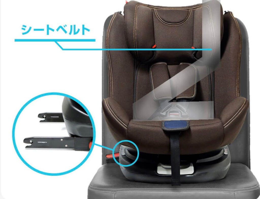 カイナビットターンISOFIX2　W固定の説明