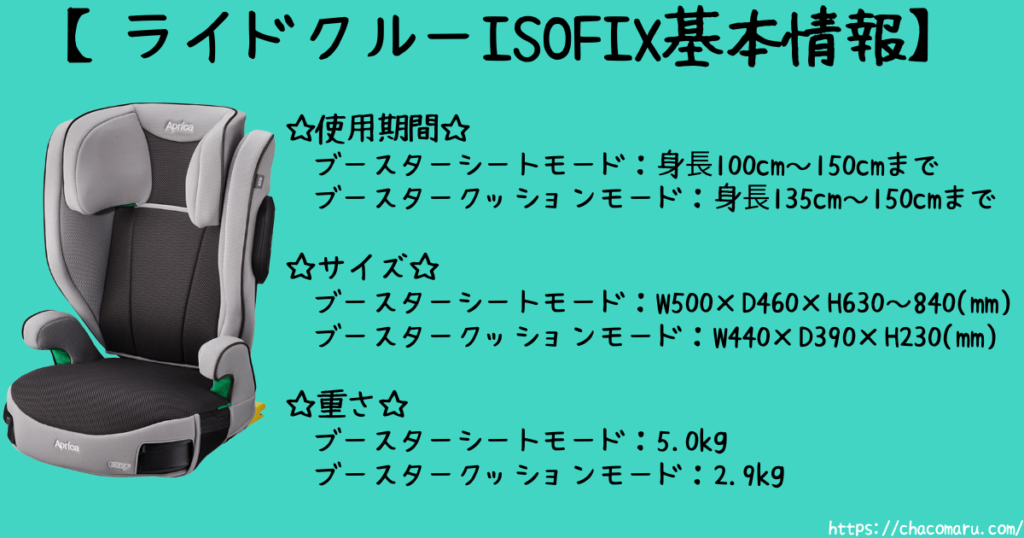 ライドクルーISOFIXの基本情報