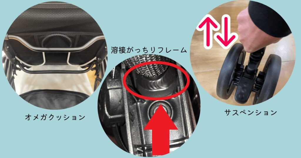 ラクーナクッション3つの振動吸収機能