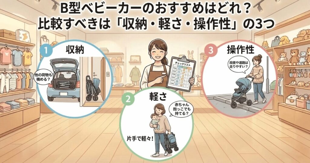 B型ベビーカー比較検討ポイント